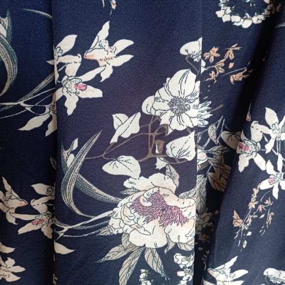 🧿🧿🧿 Shein Navy Floral Jersey Sweatshirt - Picture 9 of 15